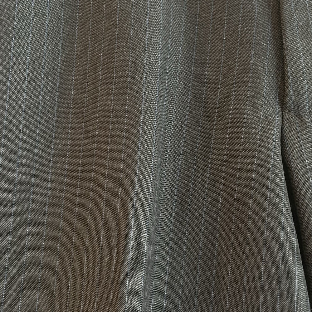 Angelo Rossi Mens Trousers Slacks Pants Suit Gray With Blue Pin Stripe 35 x 30 - Picture 2 of 16
